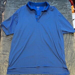 Adidas climate Blue Striped Polo Shirt